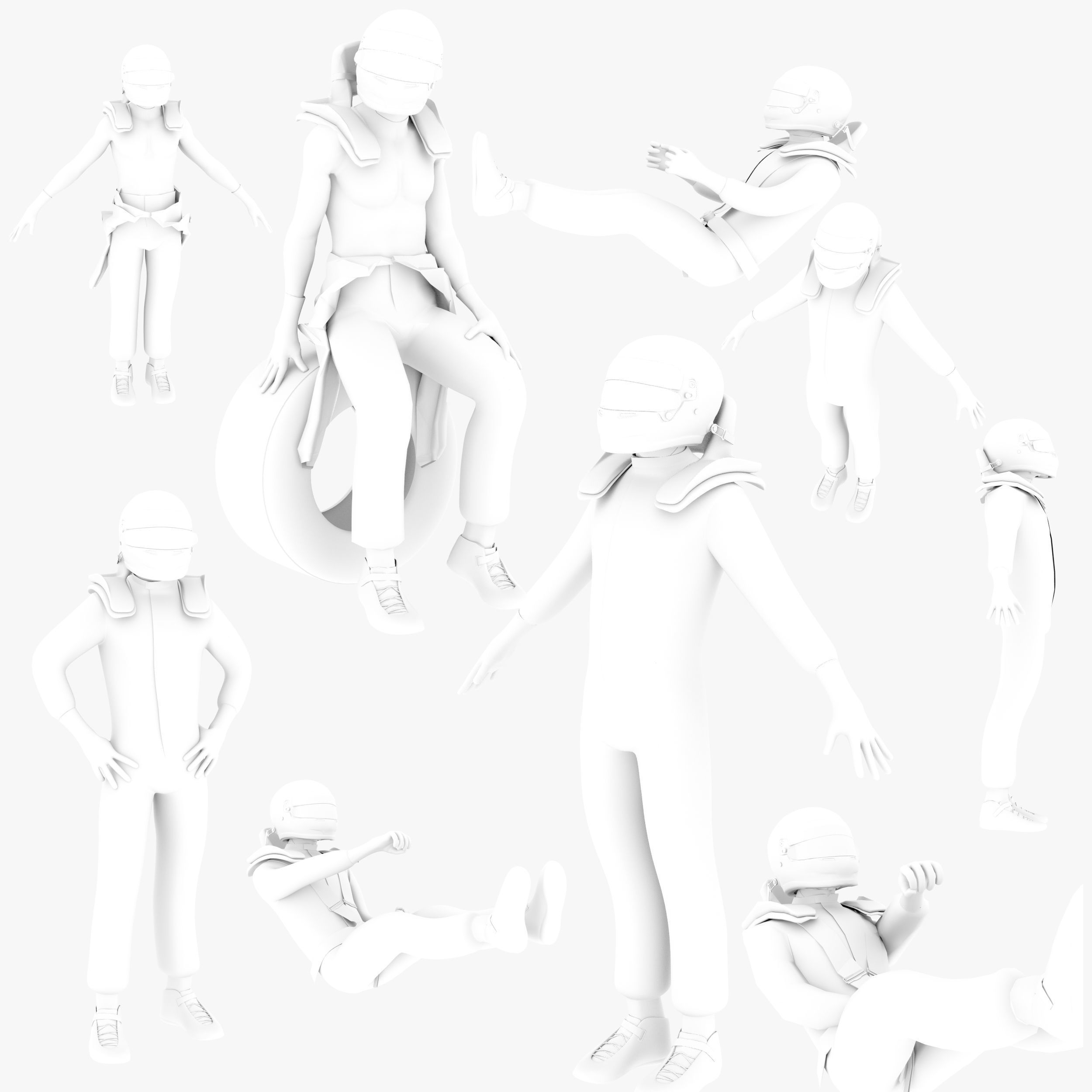 Fernando Alonso WEC 2018 Low-poly 3D model_6