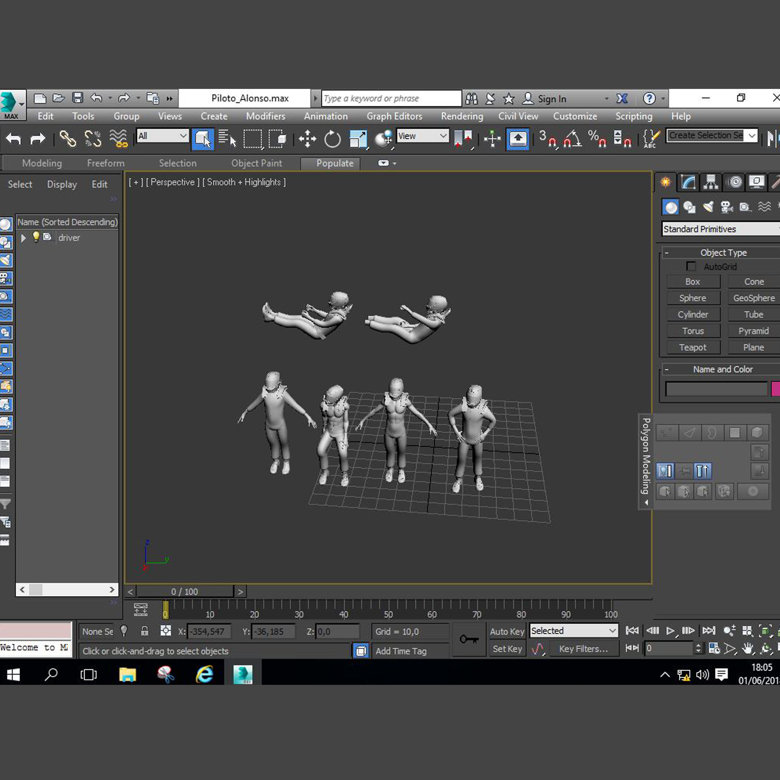 Fernando Alonso WEC 2018 Low-poly 3D model_11