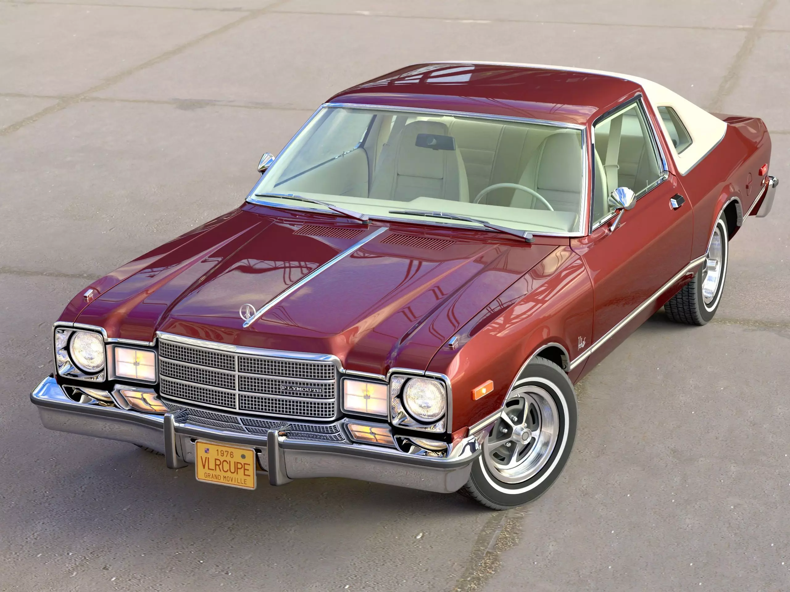 Plymouth Volare Coupe 1976 3D model_0