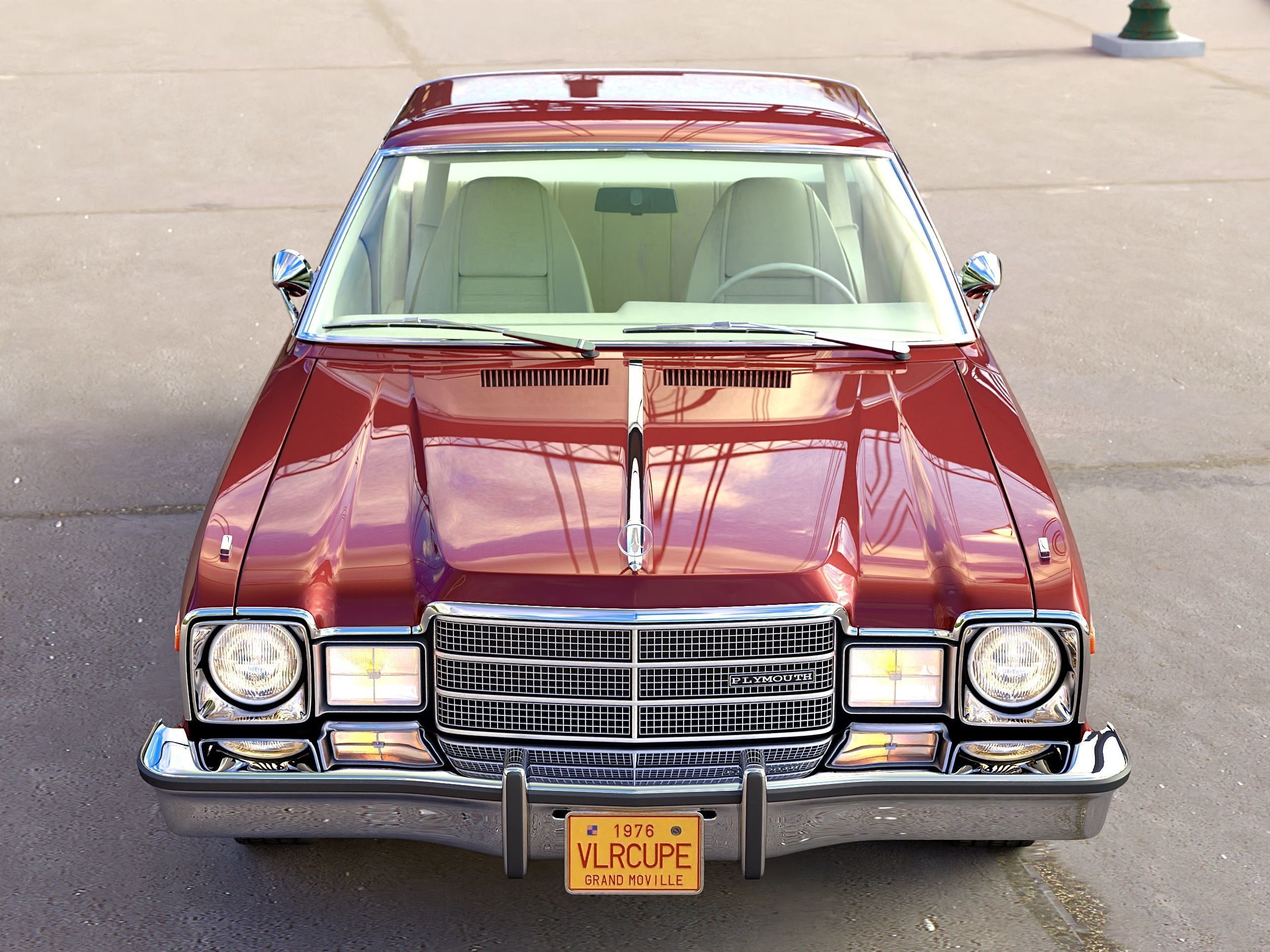 Plymouth Volare Coupe 1976 3D model_2