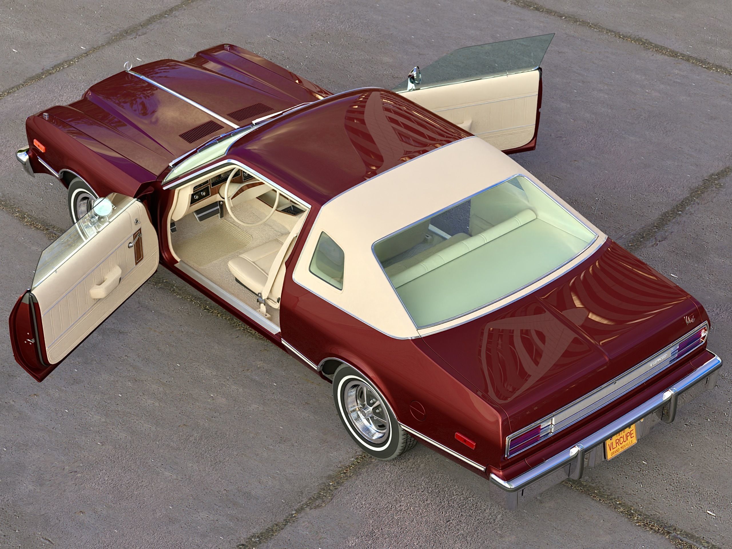 Plymouth Volare Coupe 1976 3D model_6