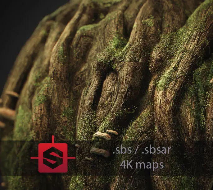 Knotty Tree PBR Tileable Material Texture_0