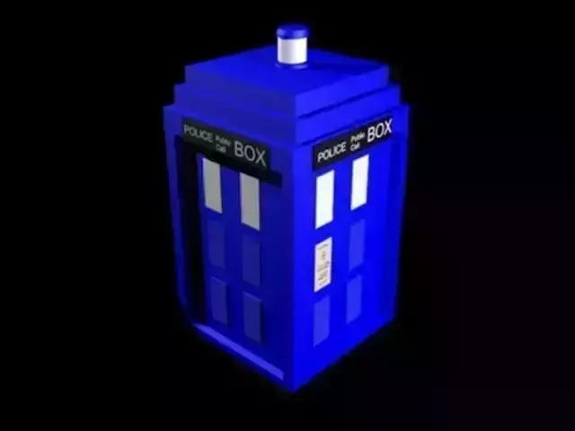 The TARDIS police box Free low-poly 3D model
