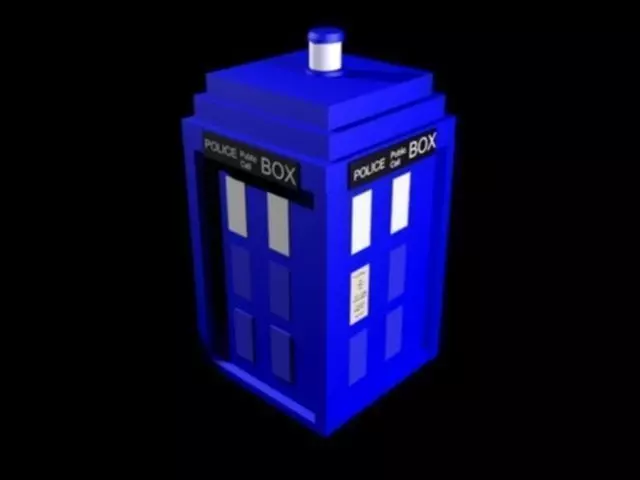 The TARDIS police box Free low-poly 3D model_0