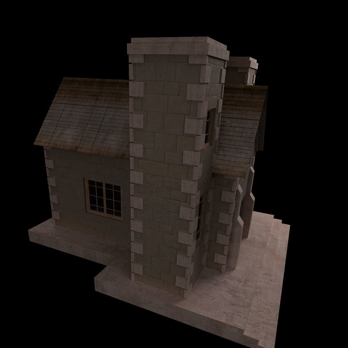 House castle 3D model_2
