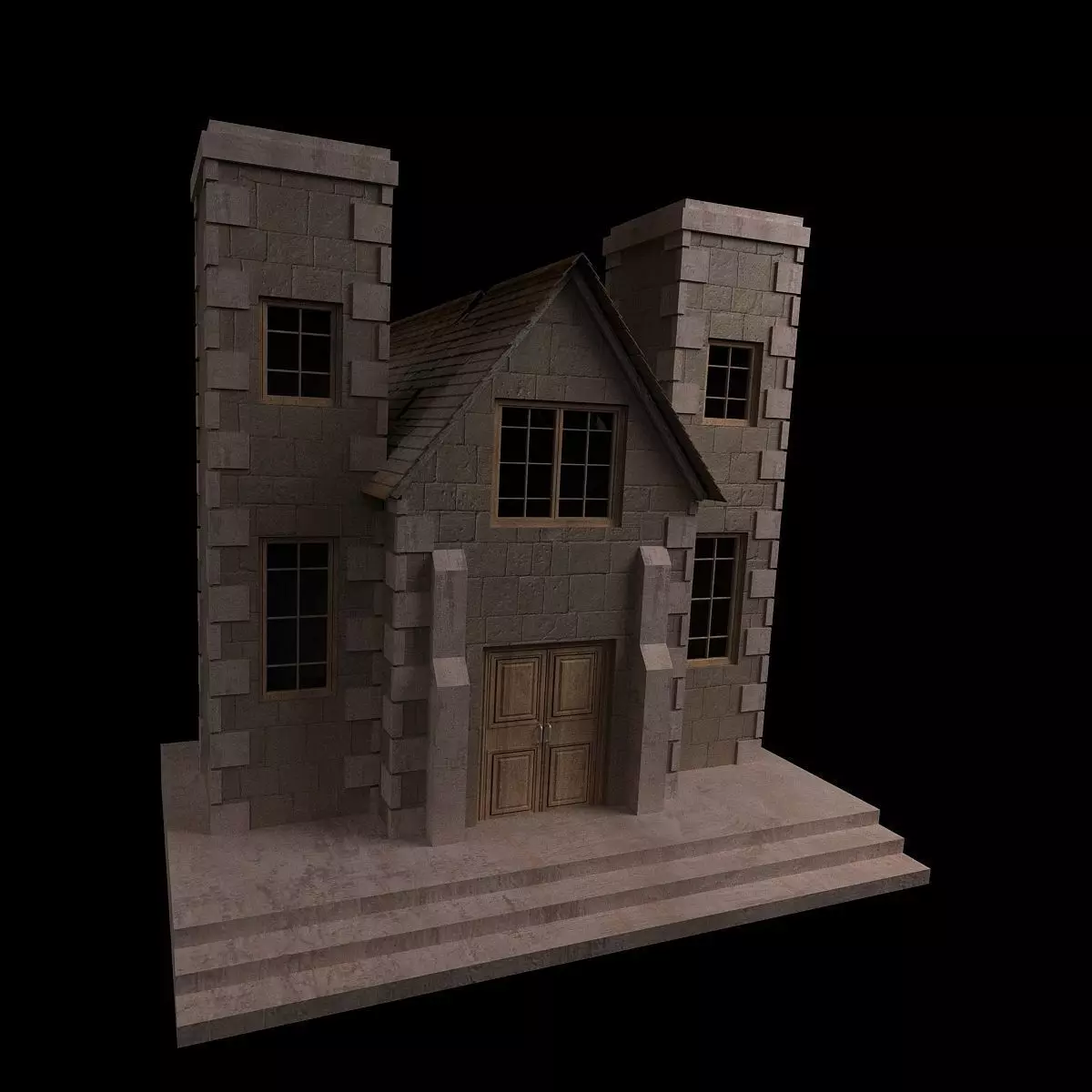 House castle 3D model_0