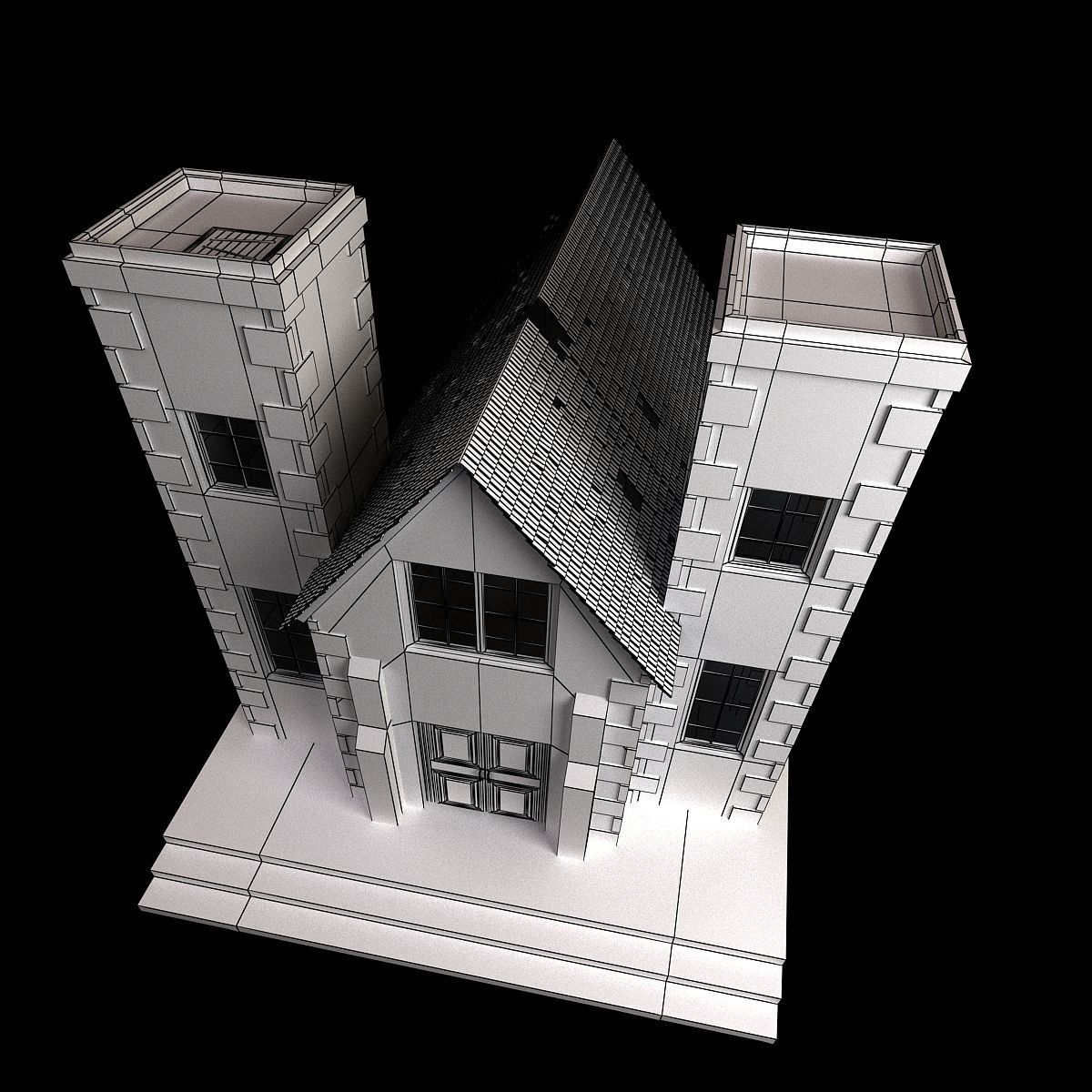 House castle 3D model_7