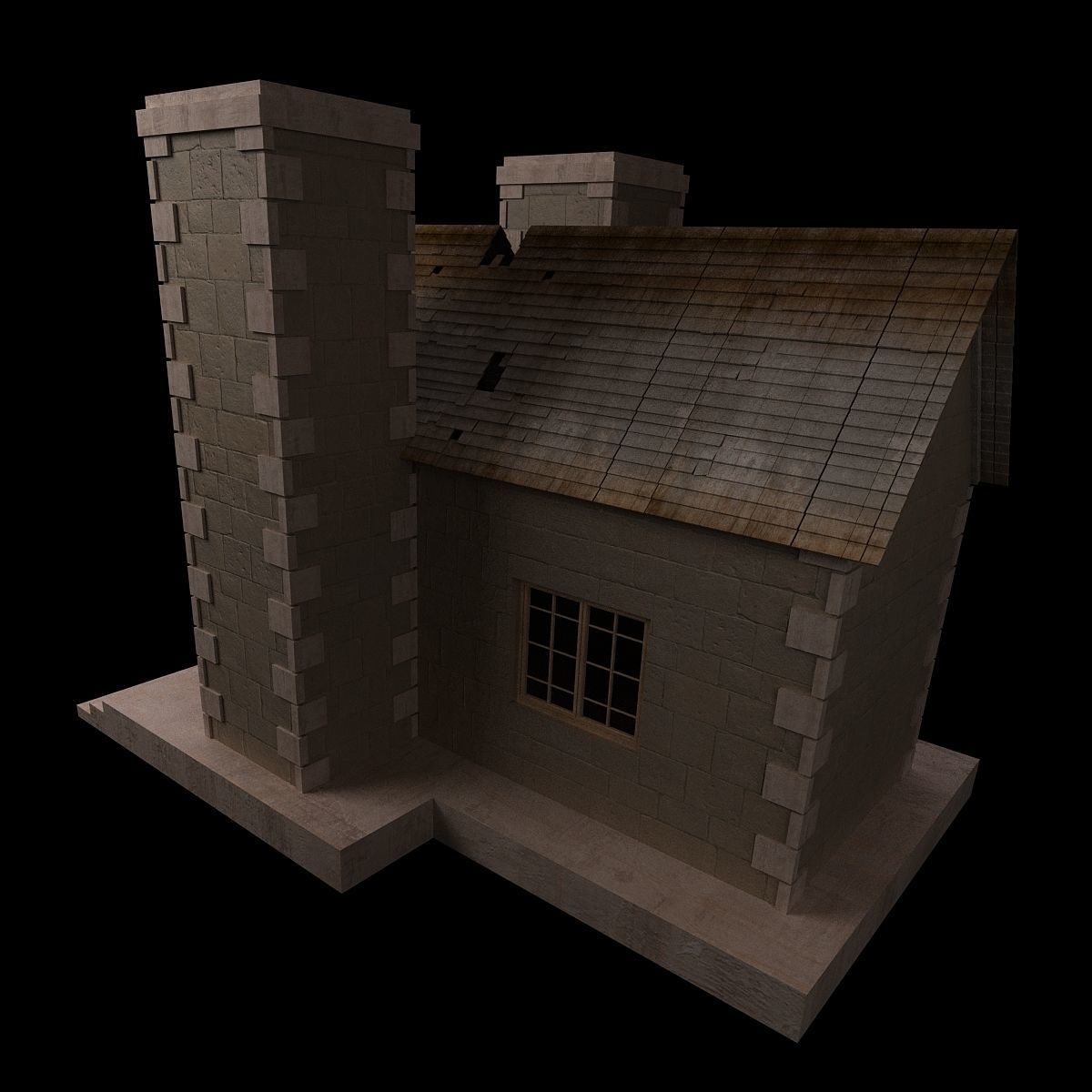 House castle 3D model_3