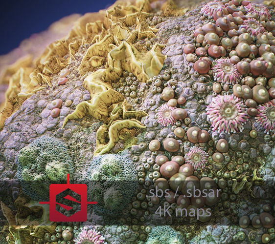 Coral Reef PBR Tileable Material Texture