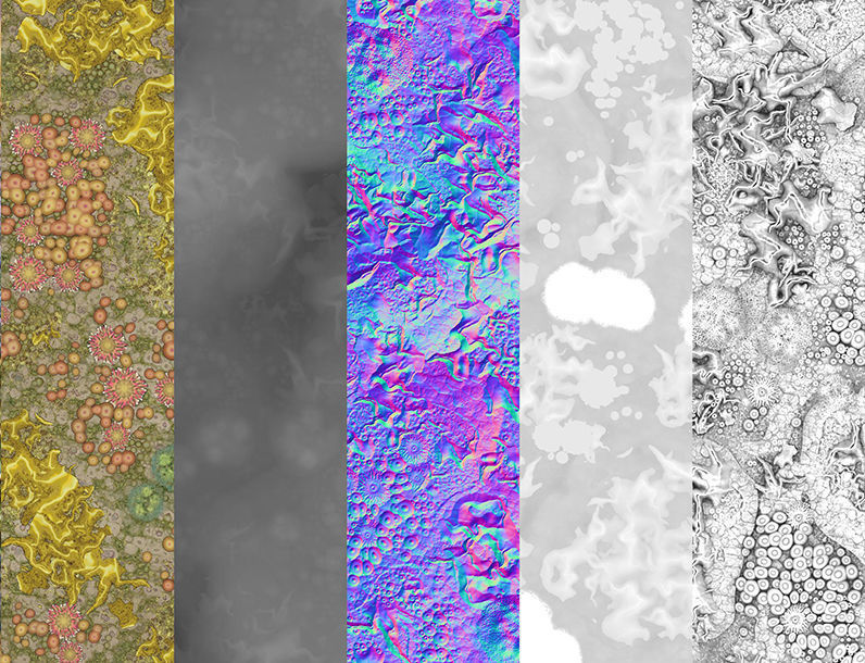 Coral Reef PBR Tileable Material Texture_2