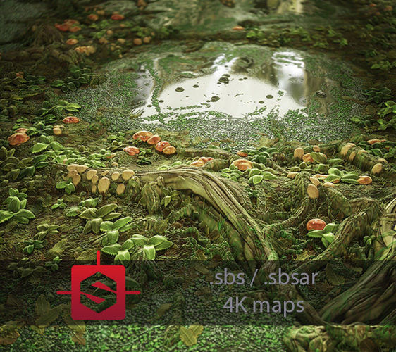 Swamp PBR tileable Material Texture
