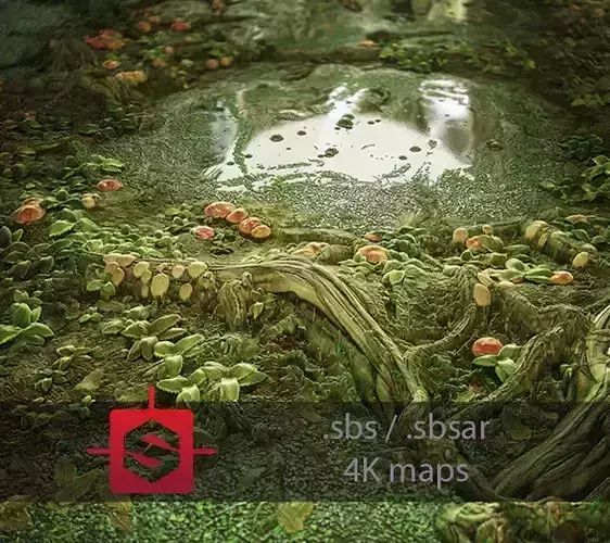 Swamp PBR tileable Material Texture