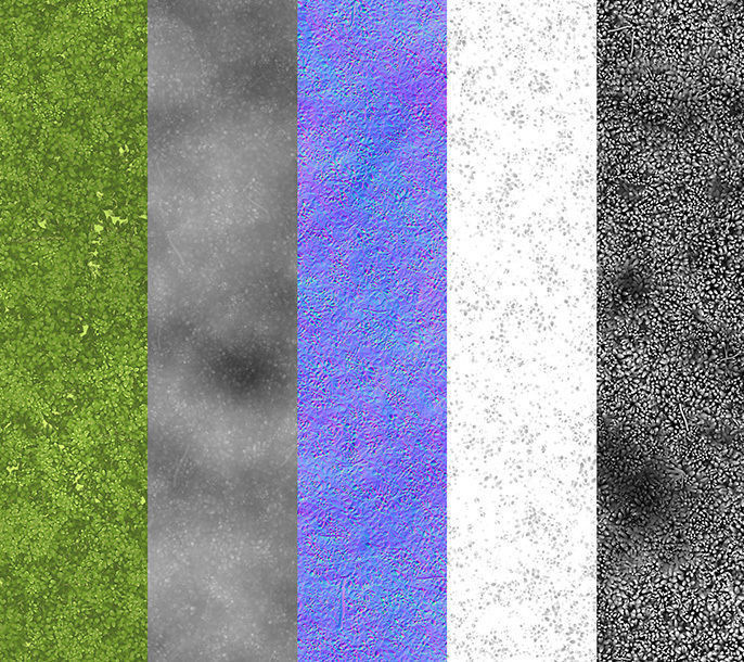 Moss PBR Tileable Material Texture_4