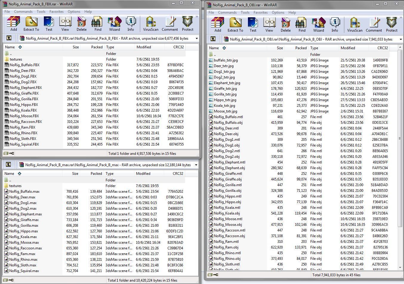 Cartoon Animals Model Pack 2 3D model_25