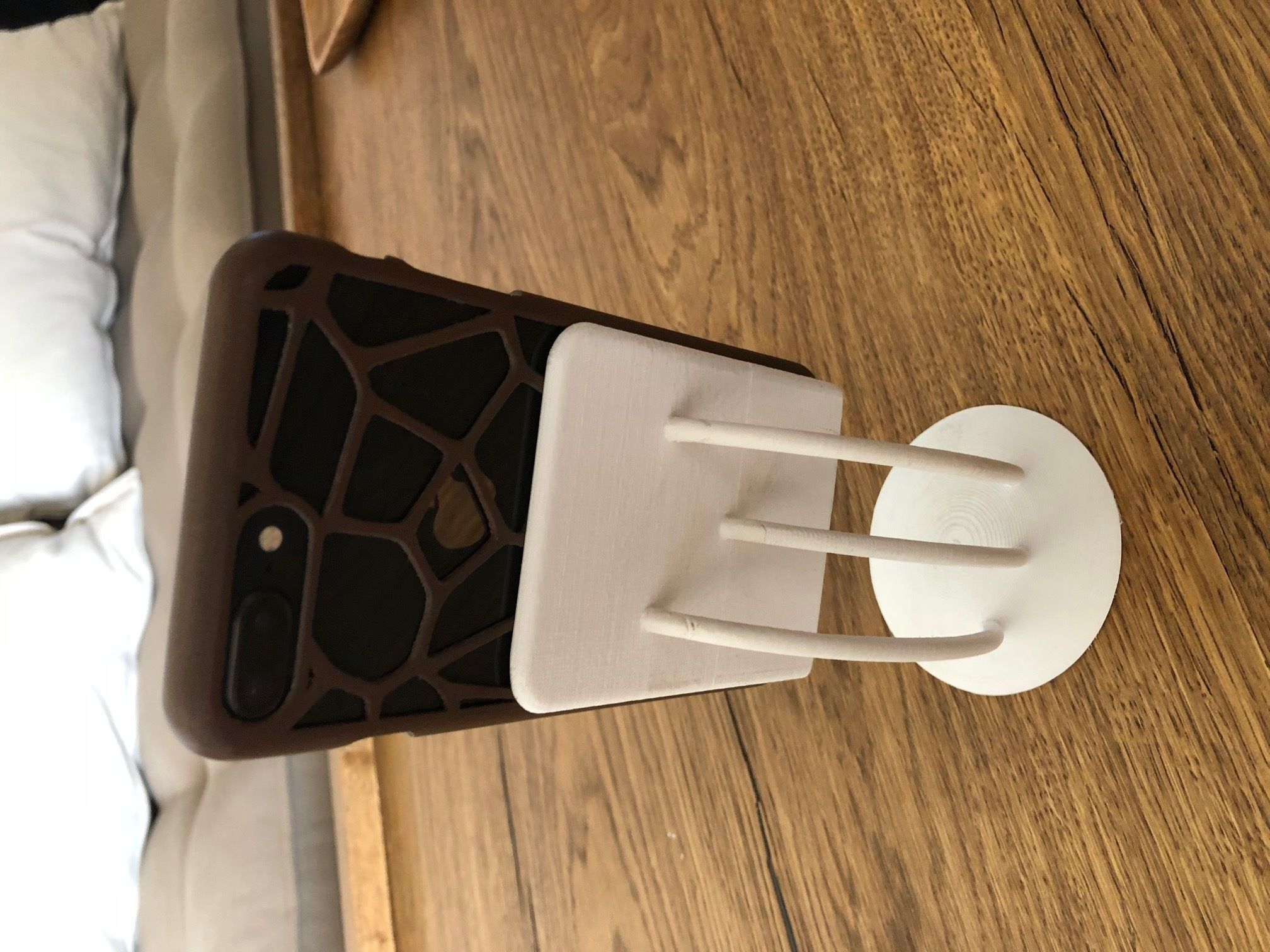 Iphone 8 plus stand 75deg universal phone stand large models 3D print model_7