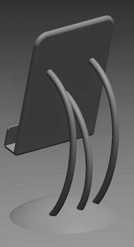 Iphone 8 plus stand 75deg universal phone stand large models 3D print model_3