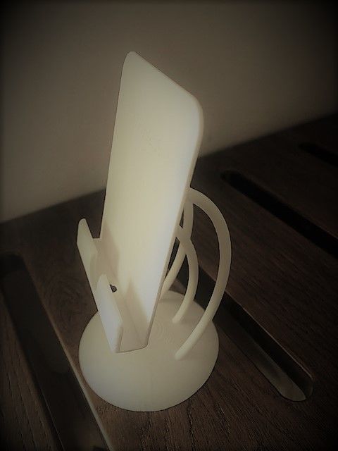 Iphone 8 plus stand 75deg universal phone stand large models 3D print model_1