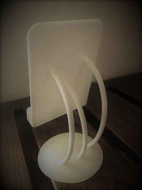 Iphone 8 plus stand 75deg universal phone stand large models 3D print model_2