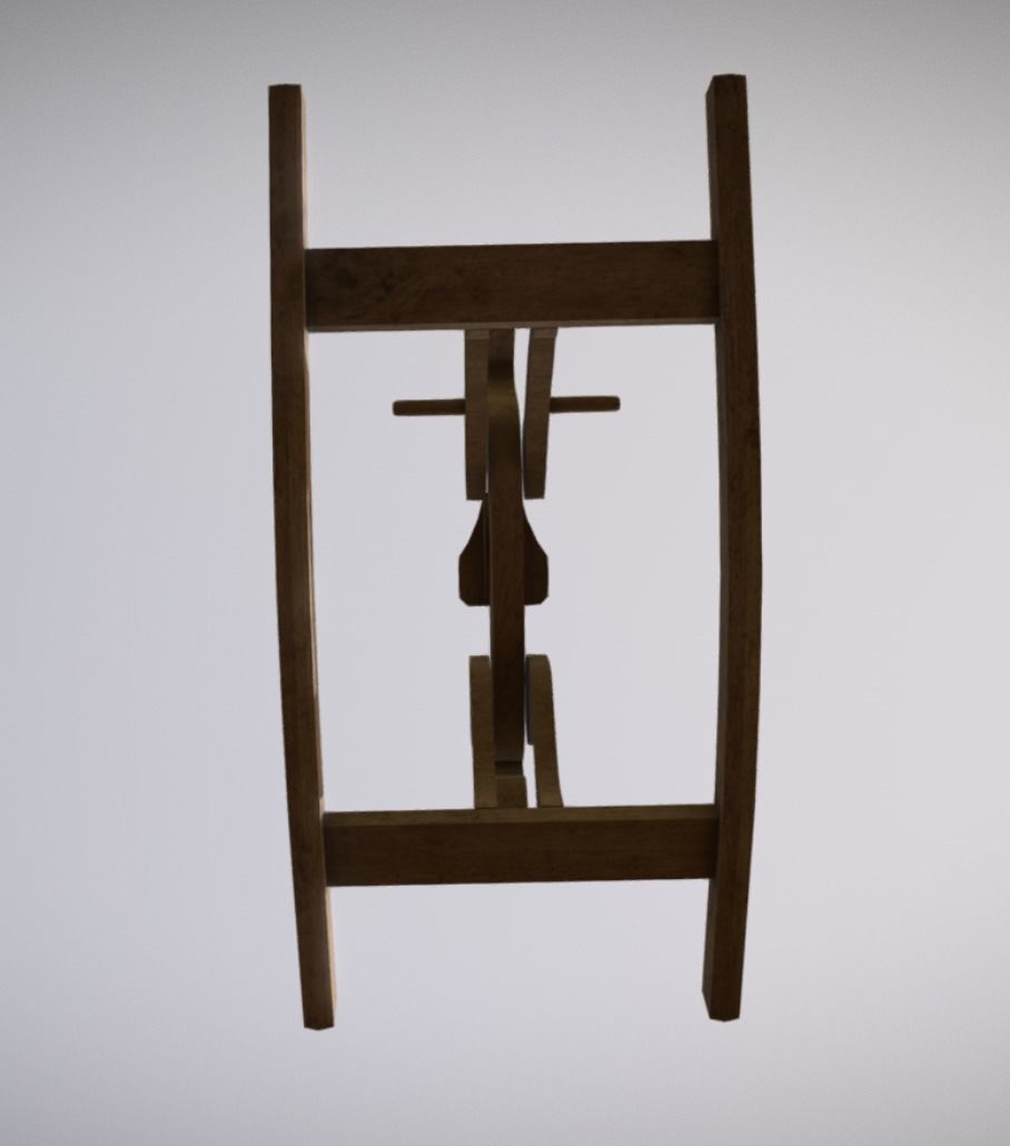 Low Poly Rocking Horse Low-poly 3D model_6