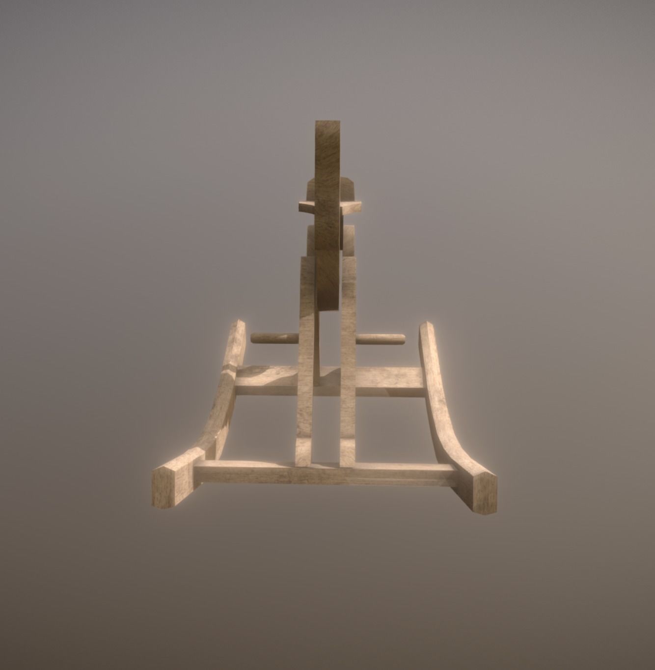 Low Poly Rocking Horse Low-poly 3D model_4