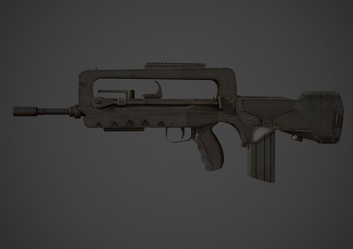 Famas F1 Low Poly Low-poly 3D model_6