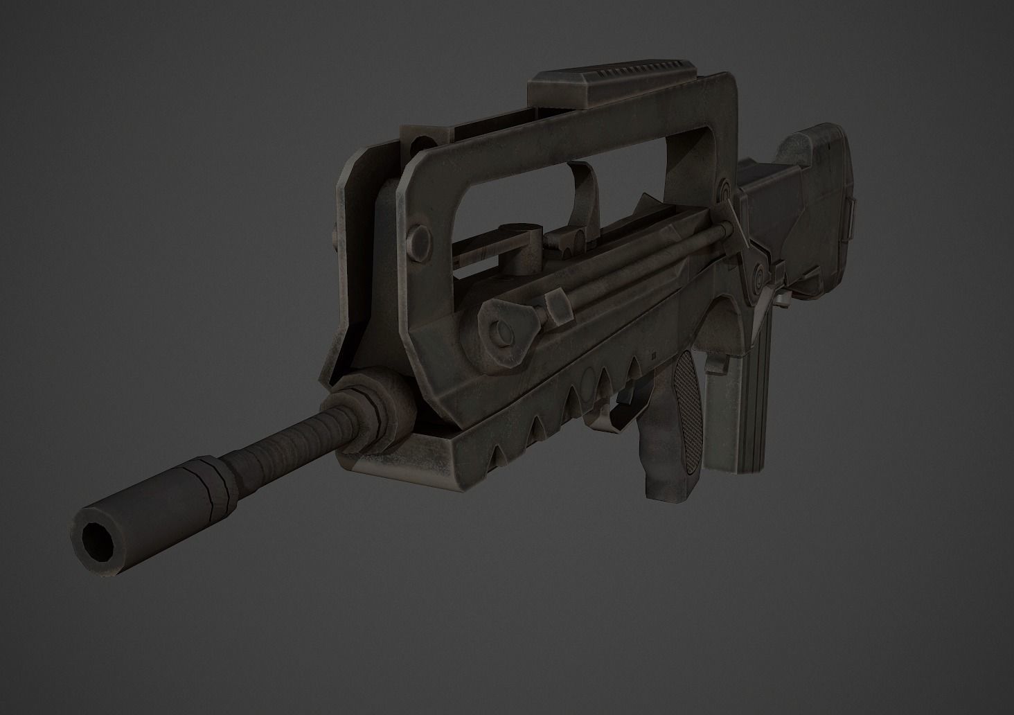 Famas F1 Low Poly Low-poly 3D model_2