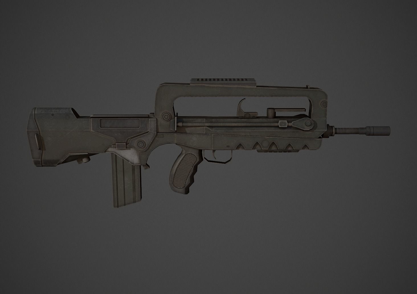 Famas F1 Low Poly Low-poly 3D model_1