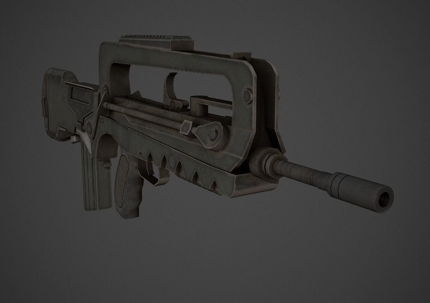 Famas F1 Low Poly Low-poly 3D model_3