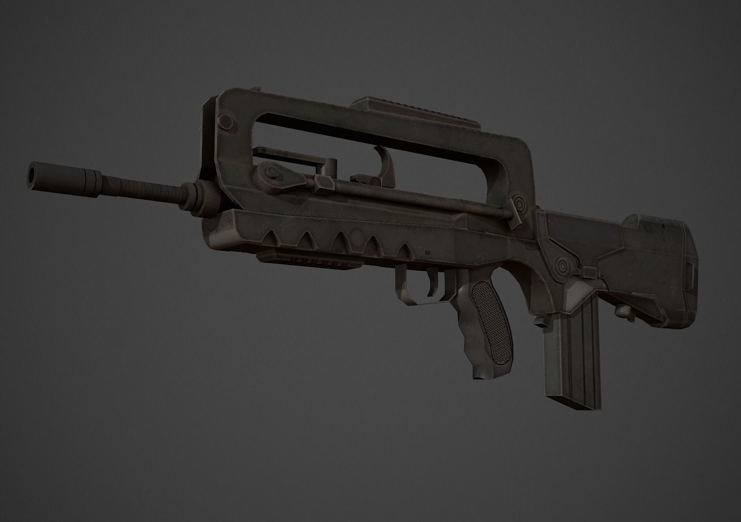 Famas F1 Low Poly Low-poly 3D model_5