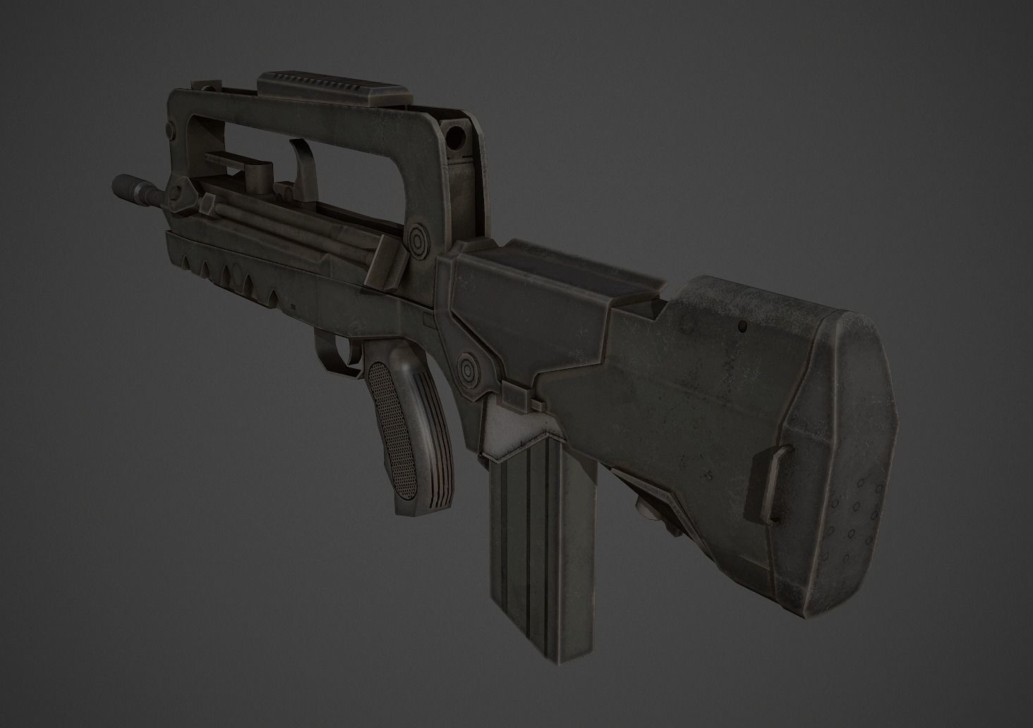 Famas F1 Low Poly Low-poly 3D model_4