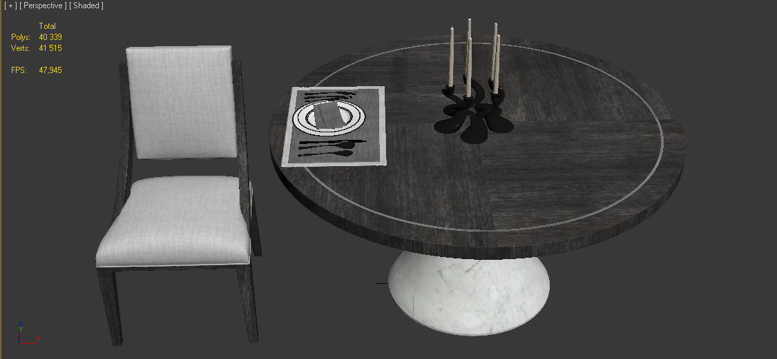 Bernhardt Decorage Dining Set 3D model_5