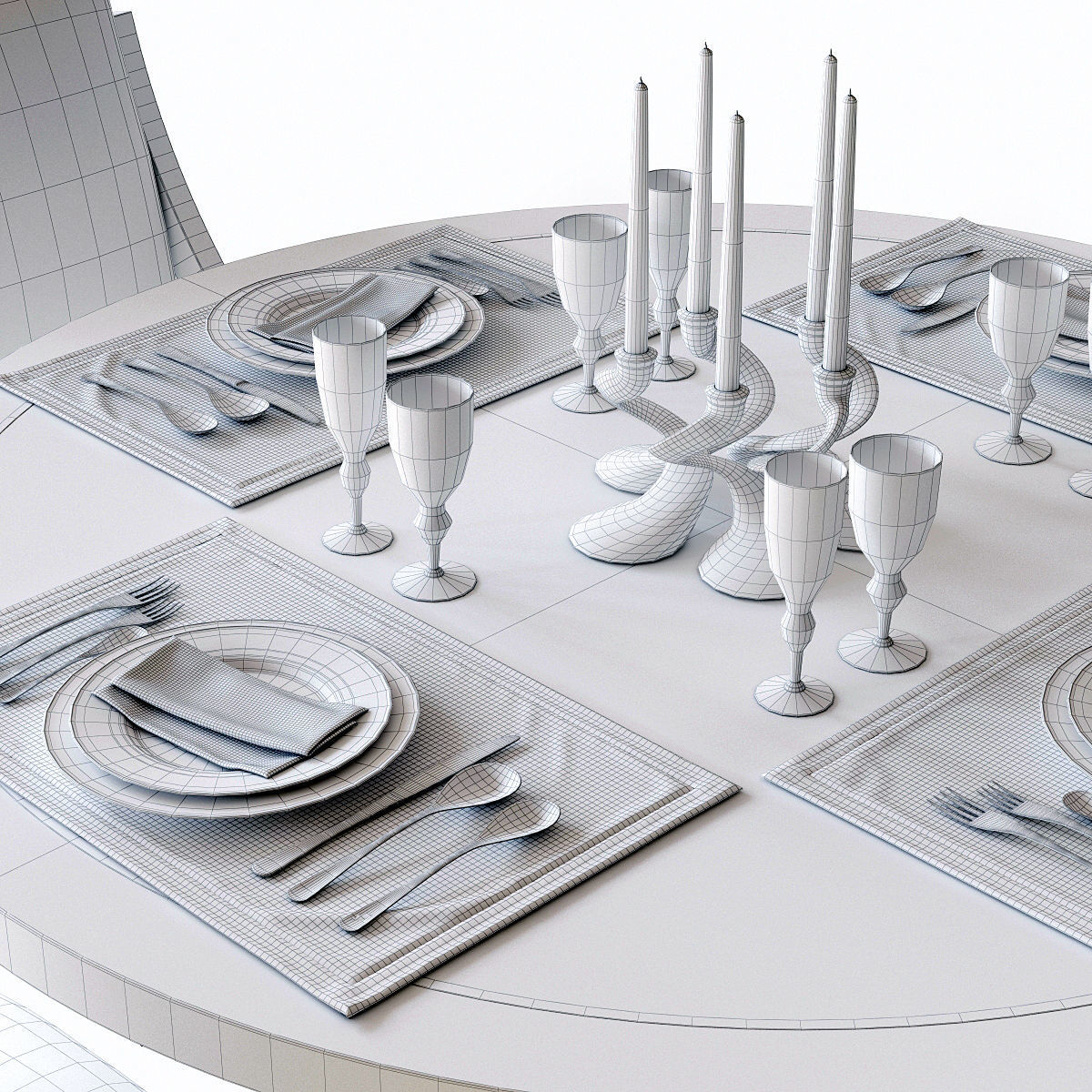 Bernhardt Decorage Dining Set 3D model_4