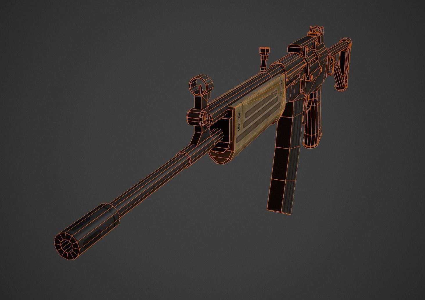 Galil AR Low Poly Low-poly 3D model_6