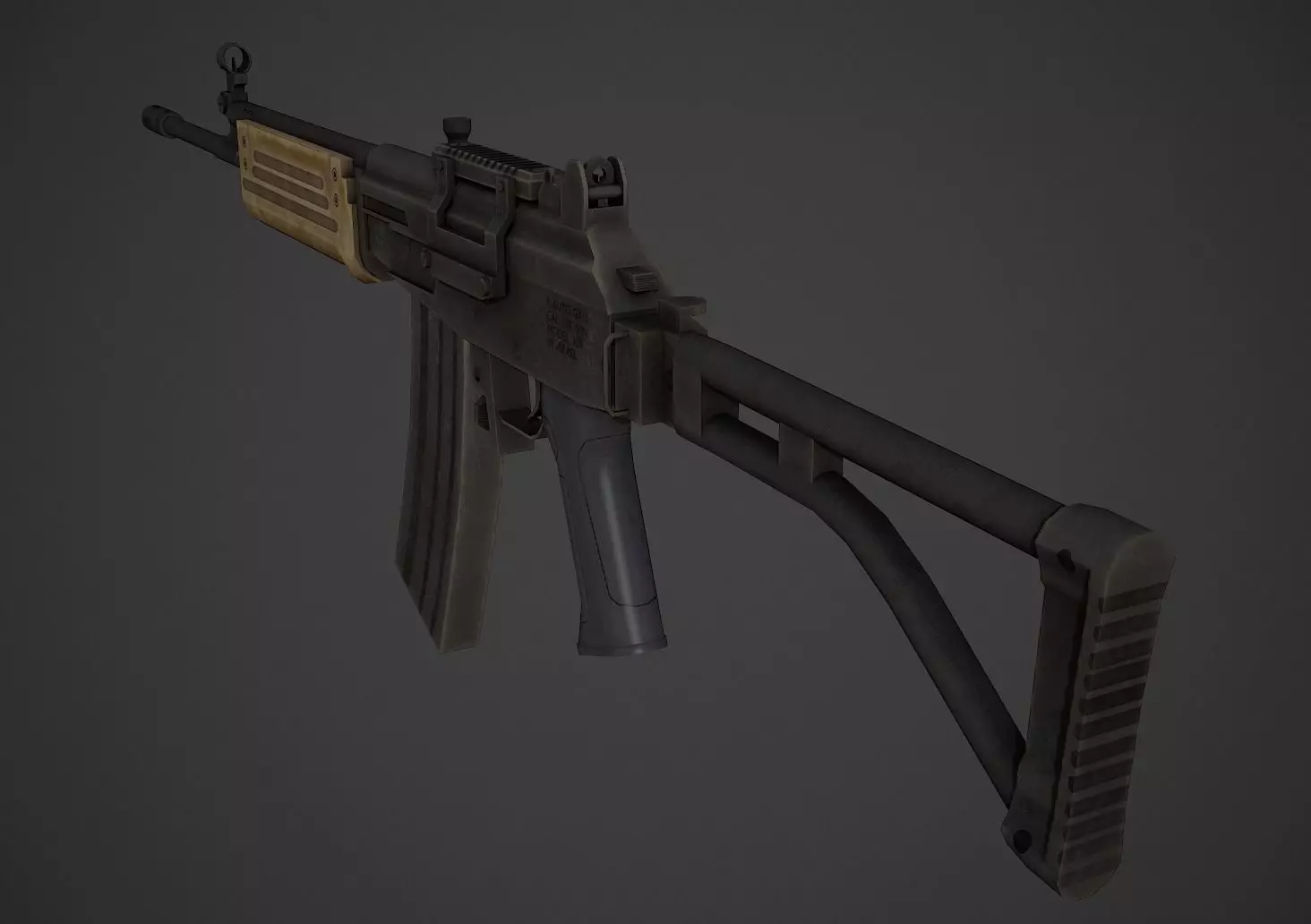 Galil AR Low Poly Low-poly 3D model_0