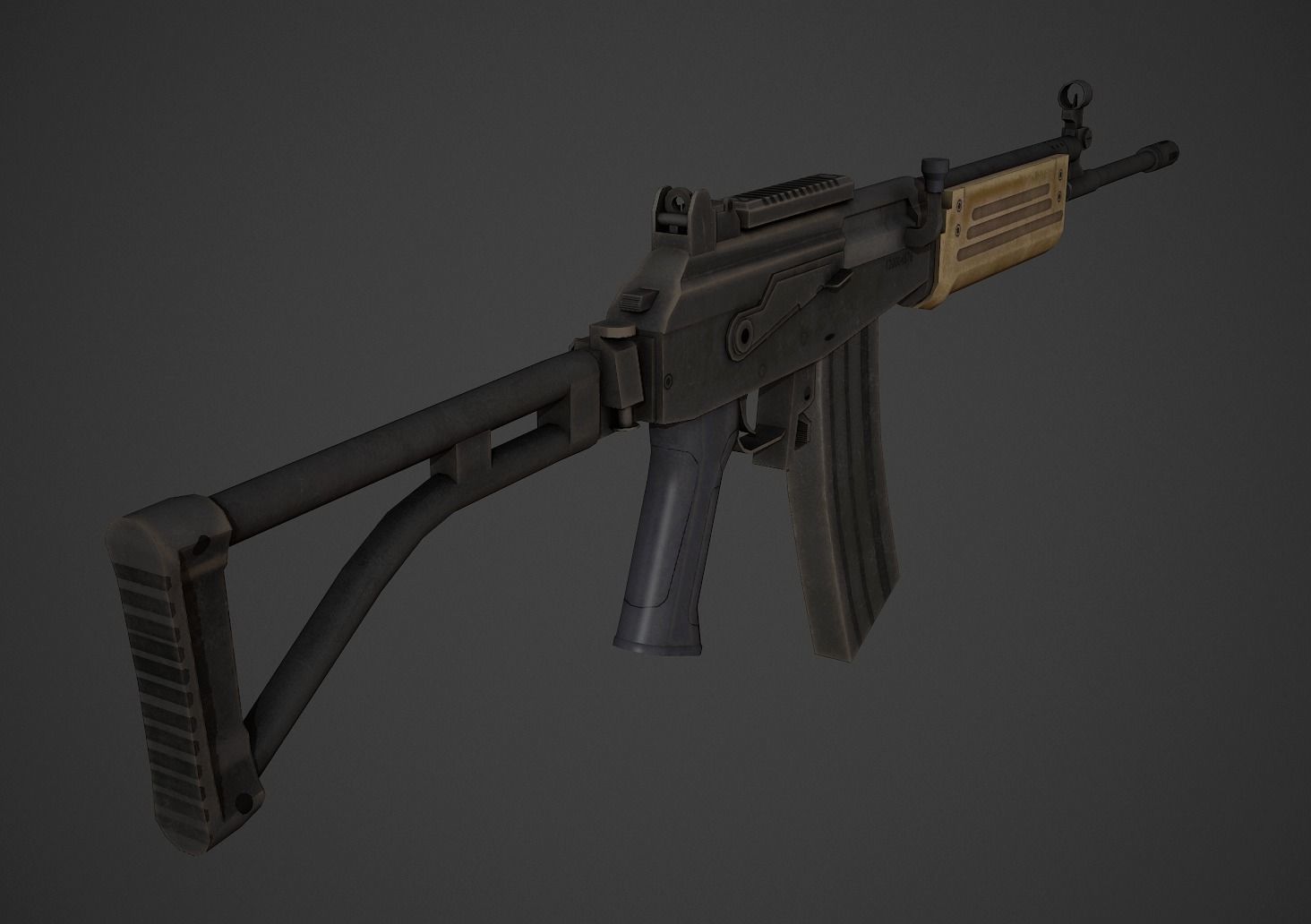 Galil AR Low Poly Low-poly 3D model_4