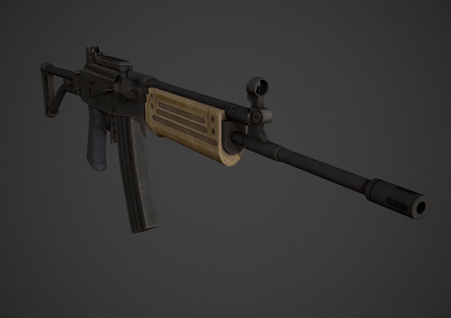 Galil AR Low Poly Low-poly 3D model_5