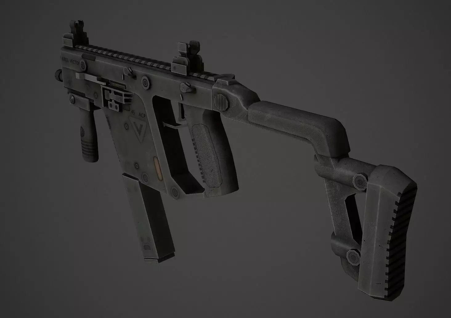 KRISS Vector Low Poly Low-poly 3D model_0