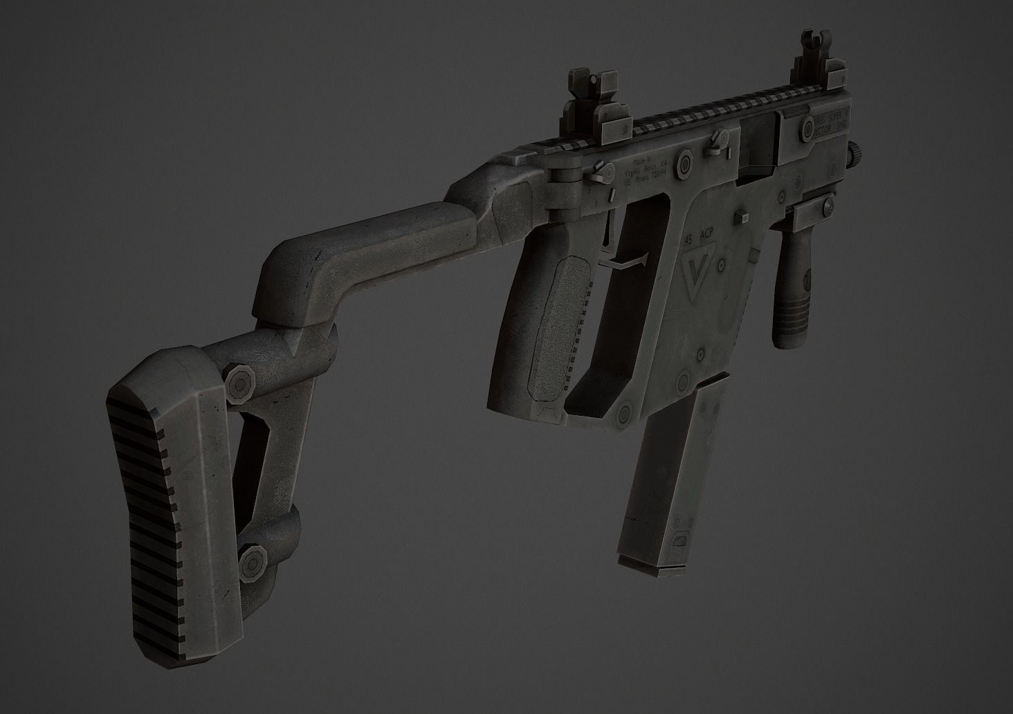 KRISS Vector Low Poly Low-poly 3D model_5