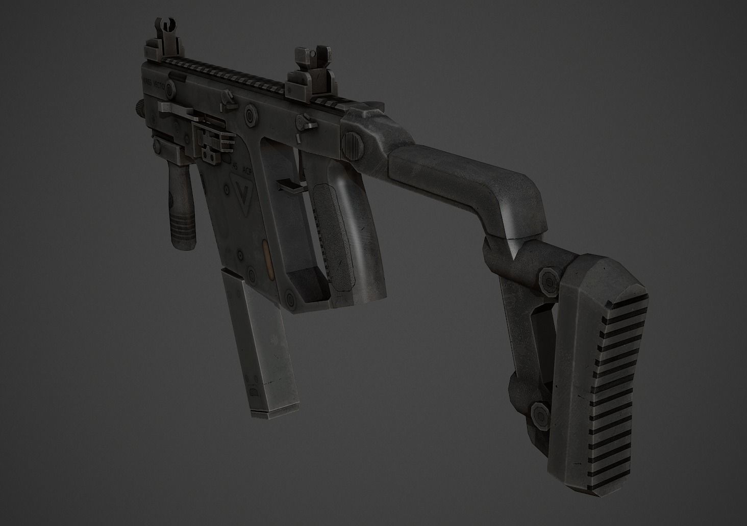 KRISS Vector Low Poly Low-poly 3D model_1