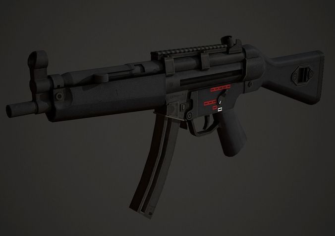 HK Mp5 Low Poly Low-poly 3D model