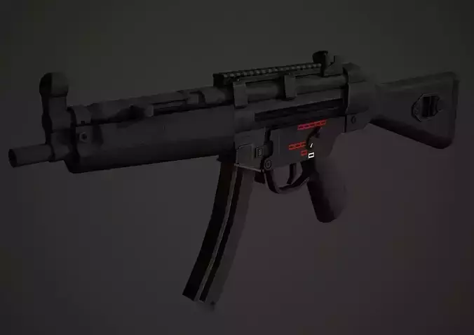 HK Mp5 Low Poly Low-poly 3D model