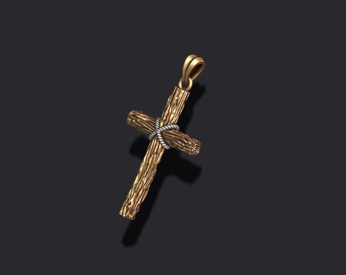 cross pendant pack 3D print model_15