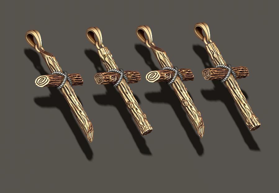 cross pendant pack 3D print model_20
