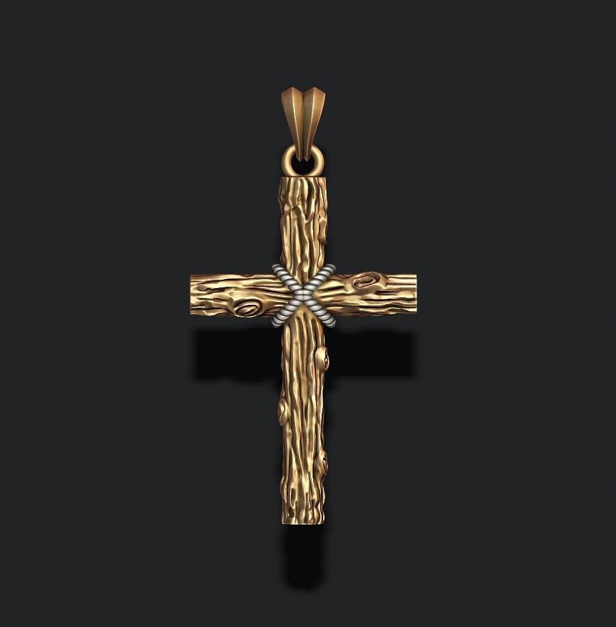 cross pendant pack 3D print model_5