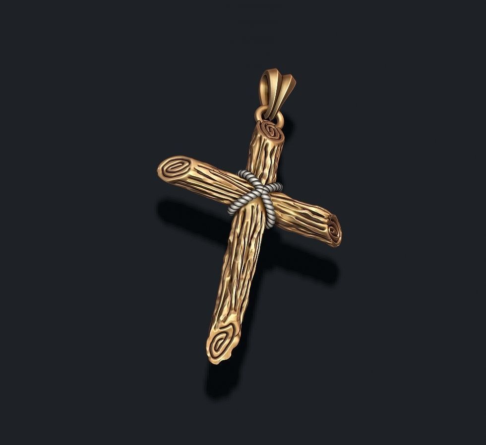 cross pendant pack 3D print model_12