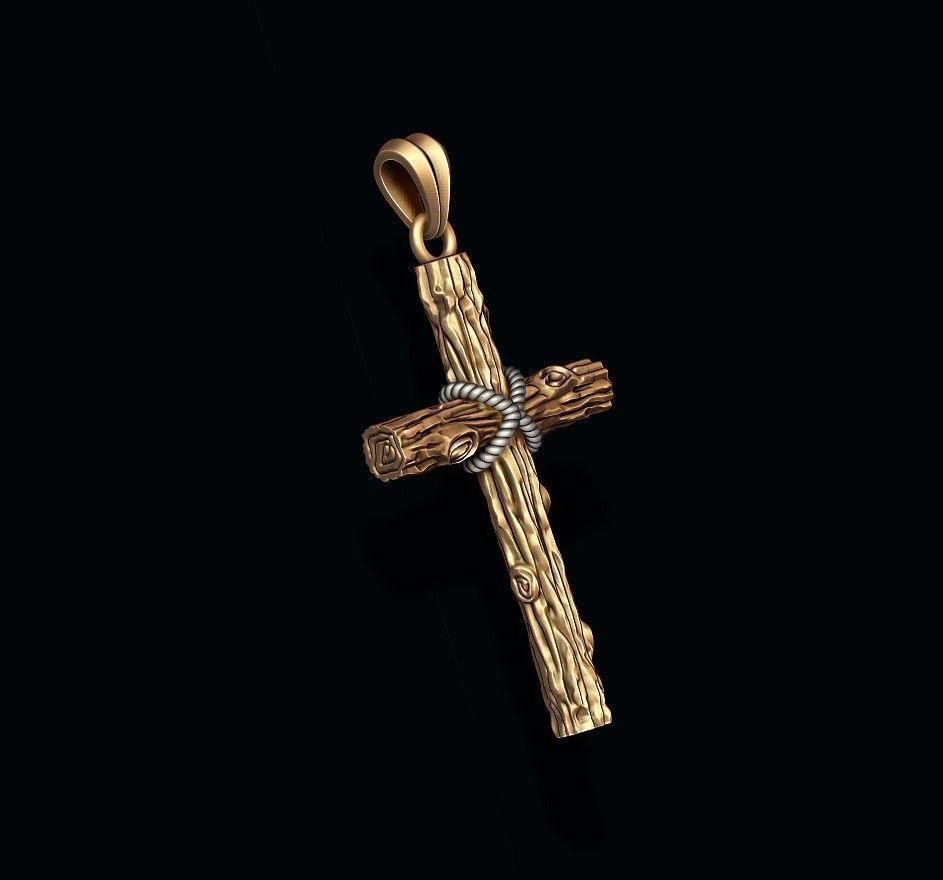 cross pendant pack 3D print model_6