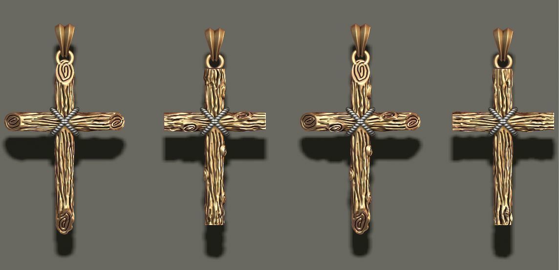 cross pendant pack 3D print model_17