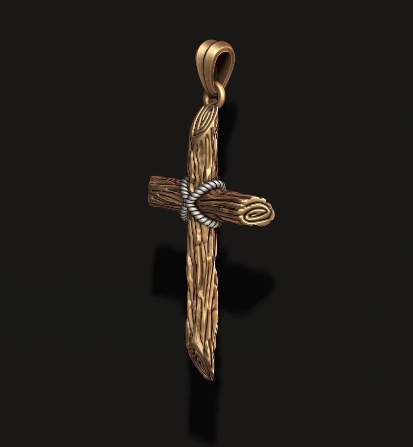 cross pendant pack 3D print model_11