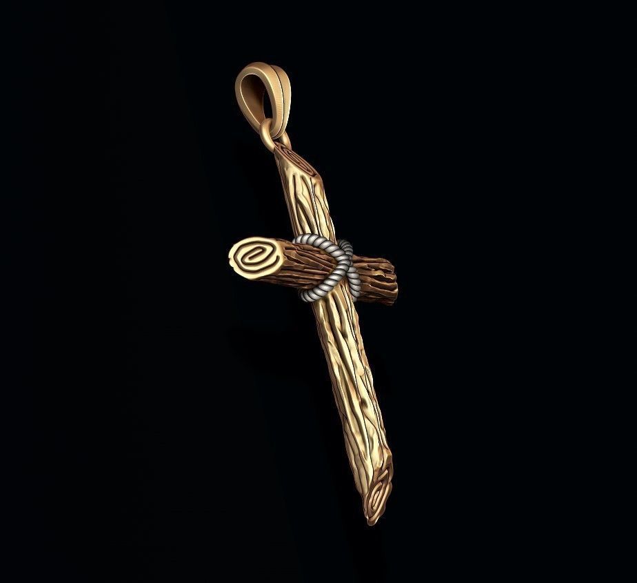 cross pendant pack 3D print model_10