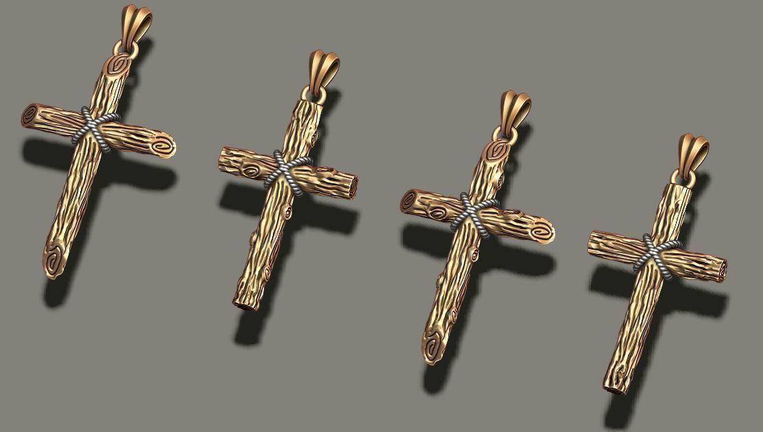 cross pendant pack 3D print model_19